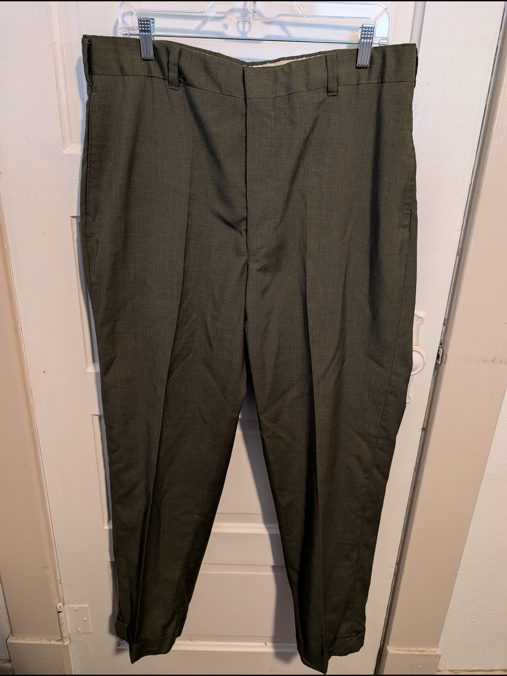 70s Vintage 38 × 31 Sears The Men's Store Olive Green Dress Pants